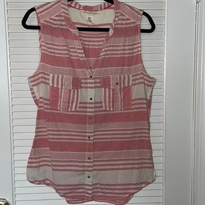 Pink striped blouse